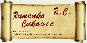 Rumenko Ćuković vizit kartica